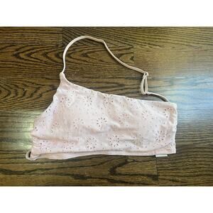 Salero swim women’s bikini top Sz. M pale pink one shoulder strap